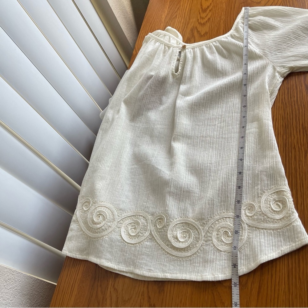 Lucky Brand Cream Peasant Blouse Cream Size XS - Picture 10 of 16
